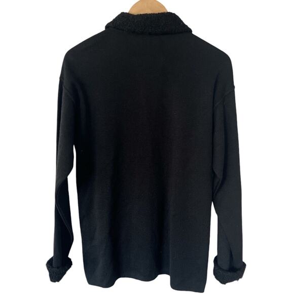 Maglificio Belvedere Black Merino Wool Mohair Blend One Button Cardigan Small - Picture 2 of 5